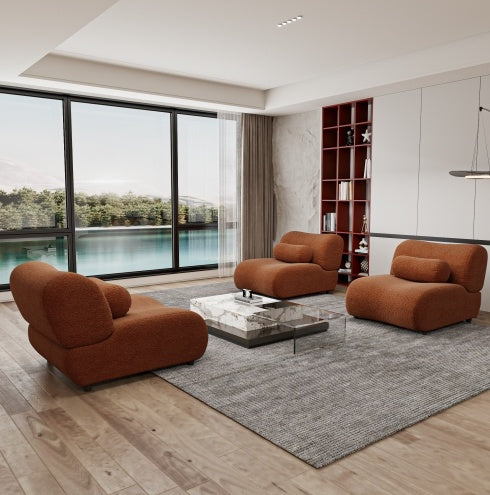 Contemporary Green Modular Sofa With Plush Chenille Upholstery - 3-Seat Sectional With Deep Seating & Soft Backrest - Perfect For Living Room Decor