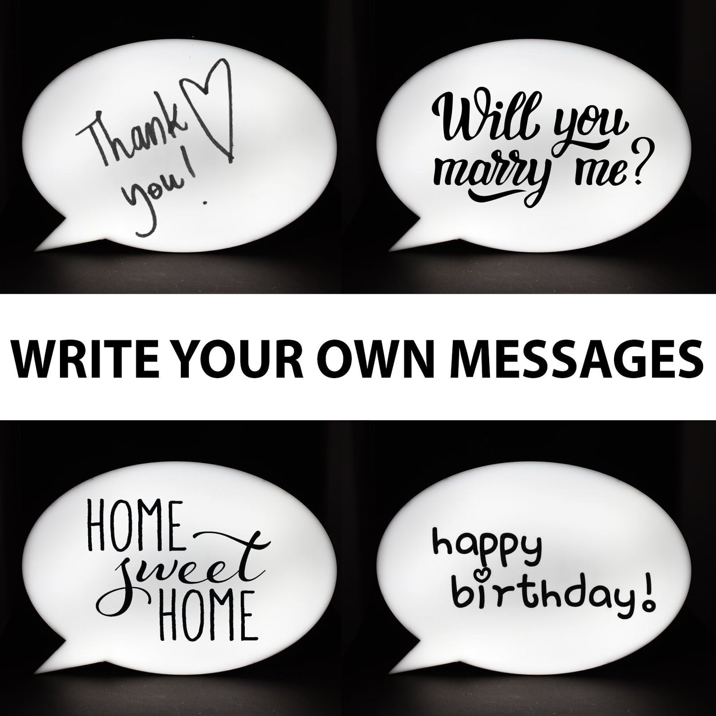 Speech Bubble Light Box OVAL | SBox12