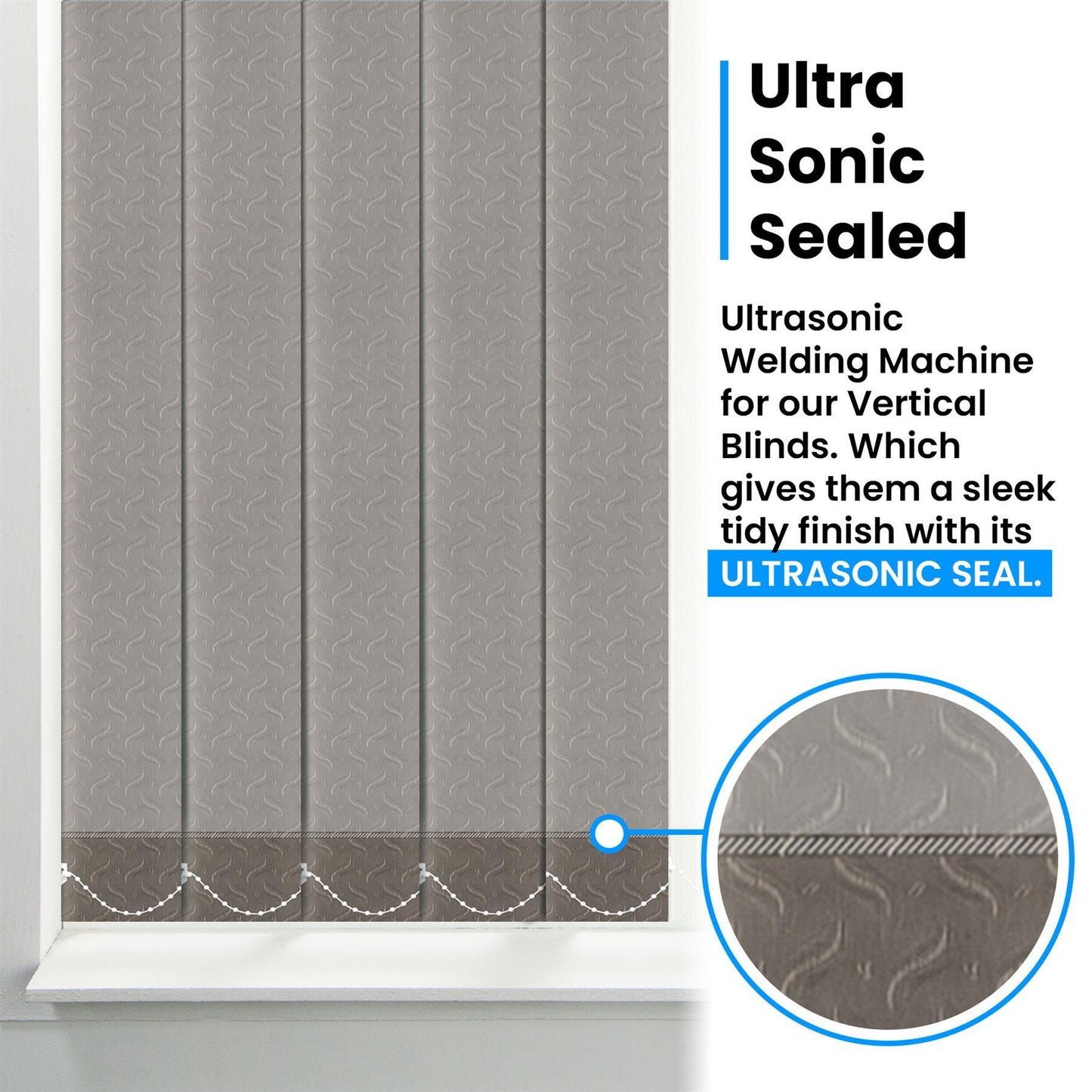Vertical Blind Slats Replacement 89mm - Dolphin Grey Steel - 1700mm (J8795)