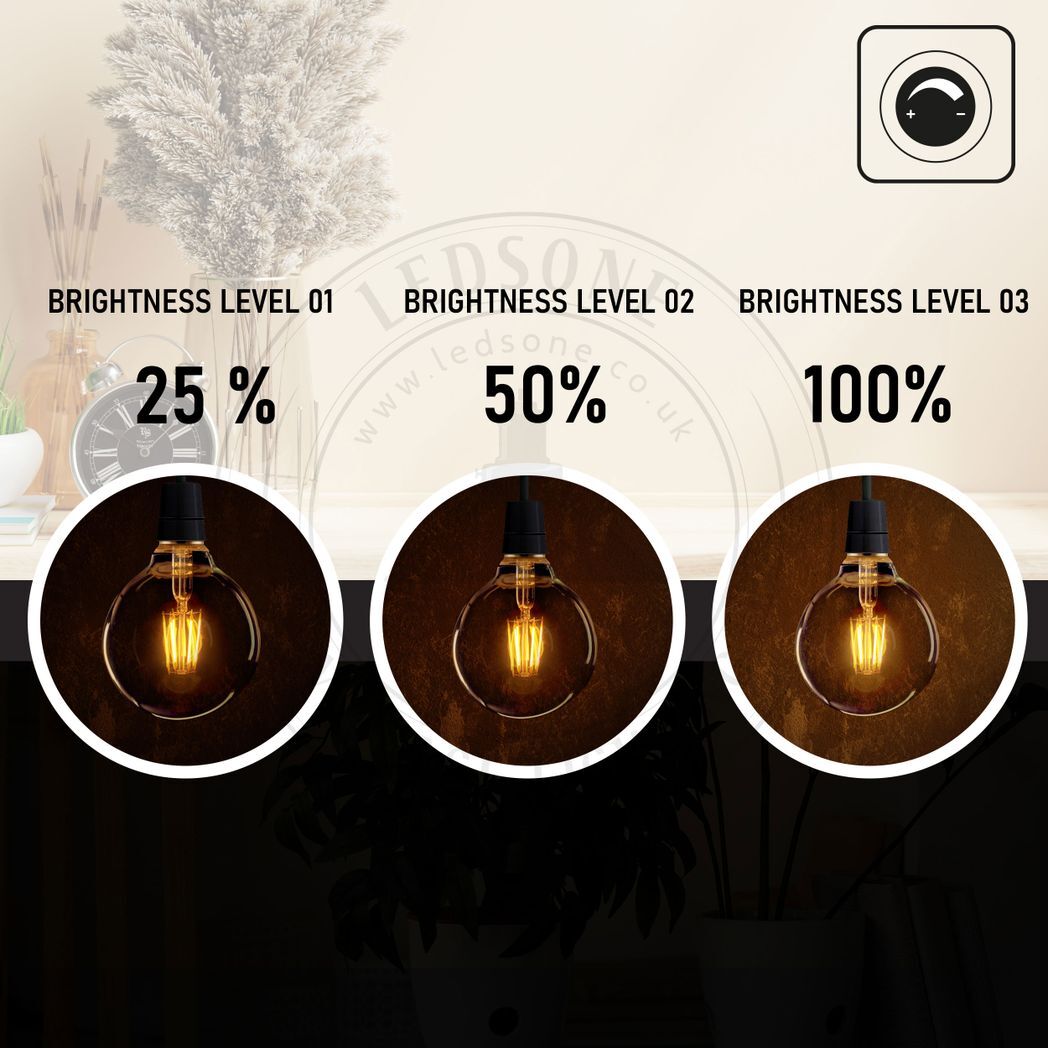 G95 E27 8W Edison Style LED filamen Globe shape Retro Vintage Amber bulb