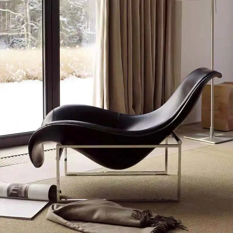Creative online celebrity design FRP Matt duck tongue chair lazy leisure special-shaped spoon nest leather chair art sofa
