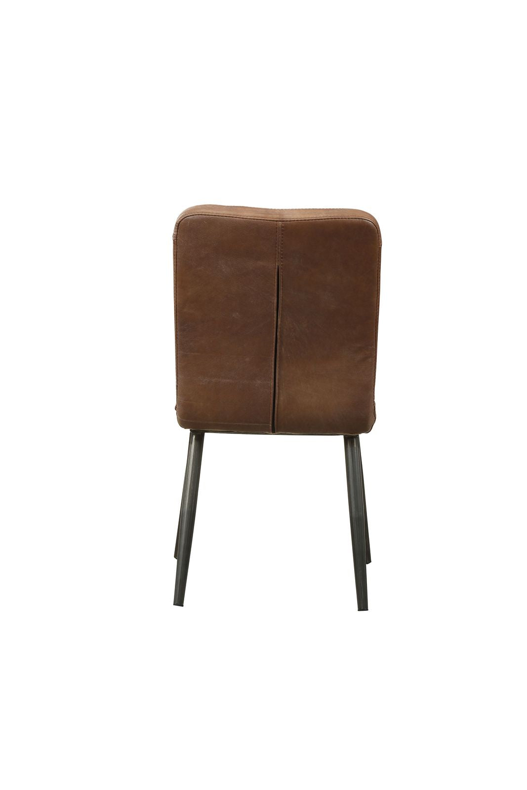 Hosmer Side Chair (Set-2) in Vintage Chocolate Top Grain Leather & Antique Black 70423