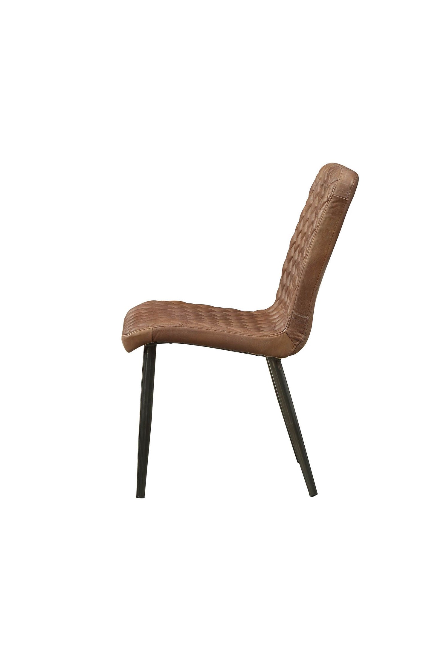 Hosmer Side Chair (Set-2) in Vintage Chocolate Top Grain Leather & Antique Black 70423
