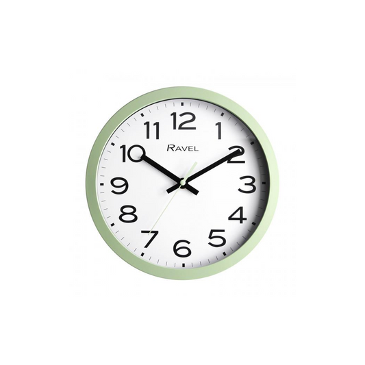Ravel 25cm White Dial Sage Wall Clock R.WC.25.11