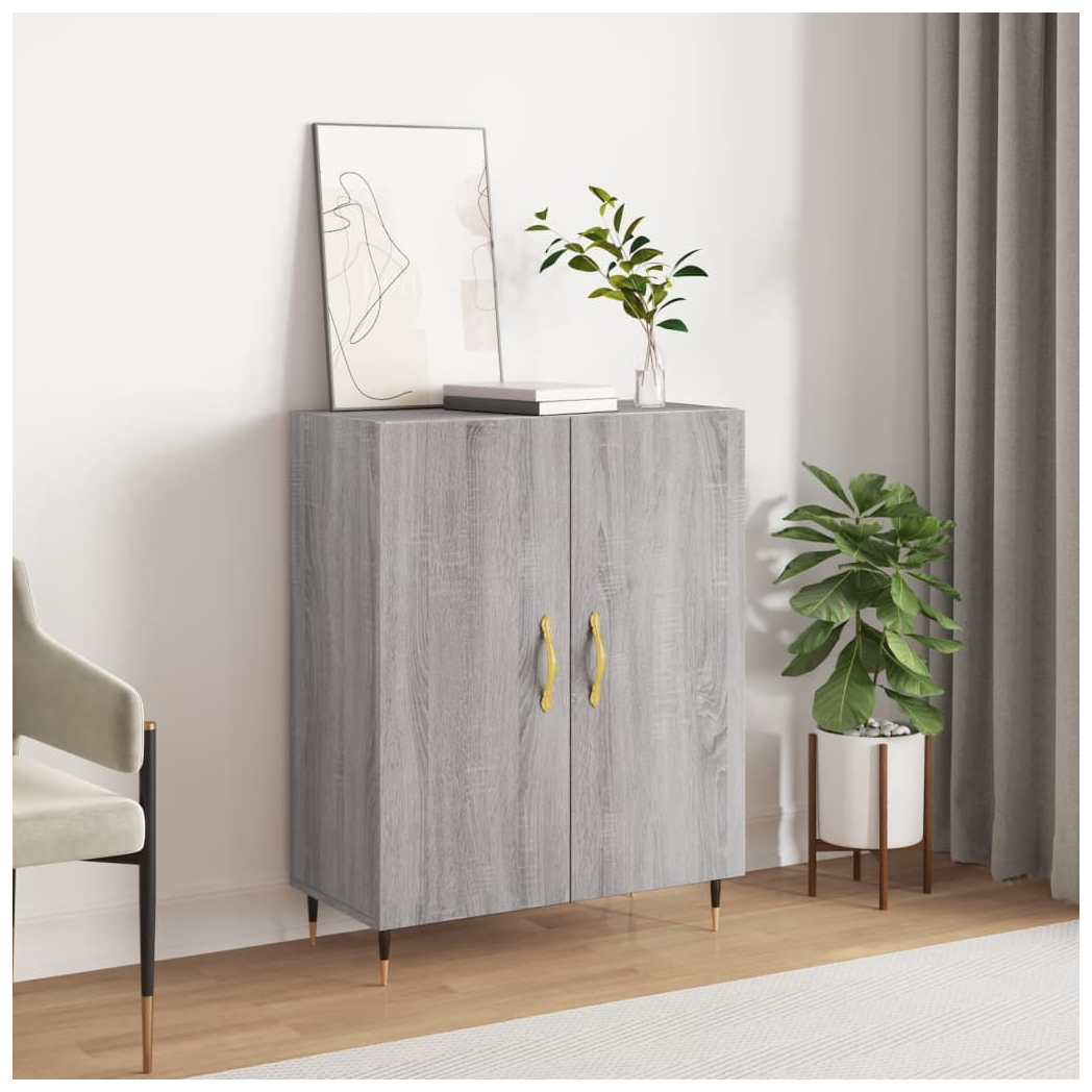 vidaXL Sideboard Grey Sonoma 69.5x34x90 cm Engineered Wood