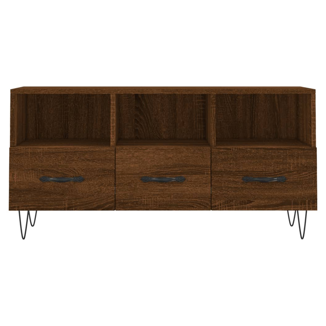 vidaXL TV Cabinet Brown Oak 102x36x50 cm Engineered Wood