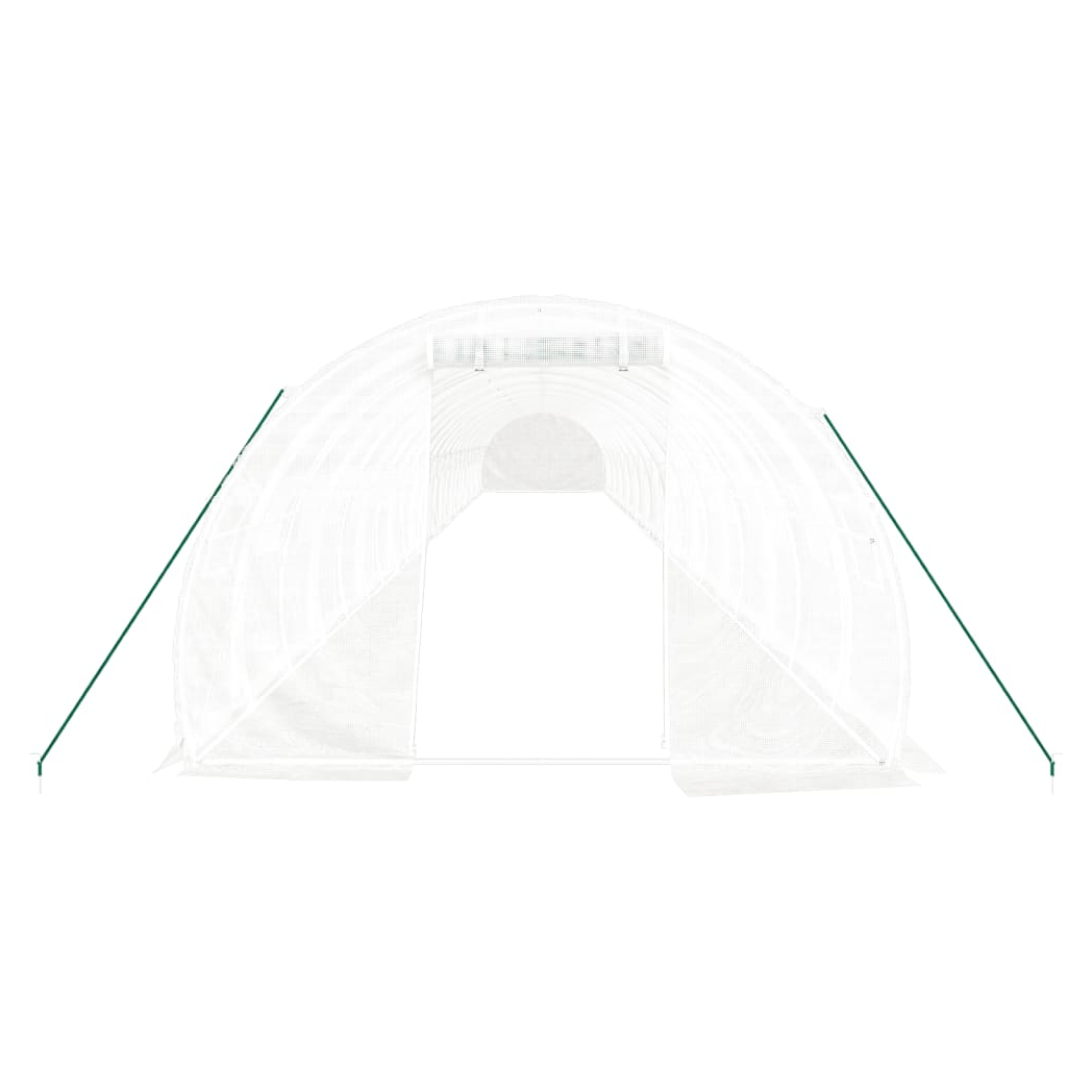 vidaXL Greenhouse with Steel Frame White 72 m 24x3x2 m