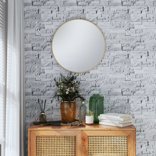 vidaXL Wallpaper 3D Stone Look Light Grey