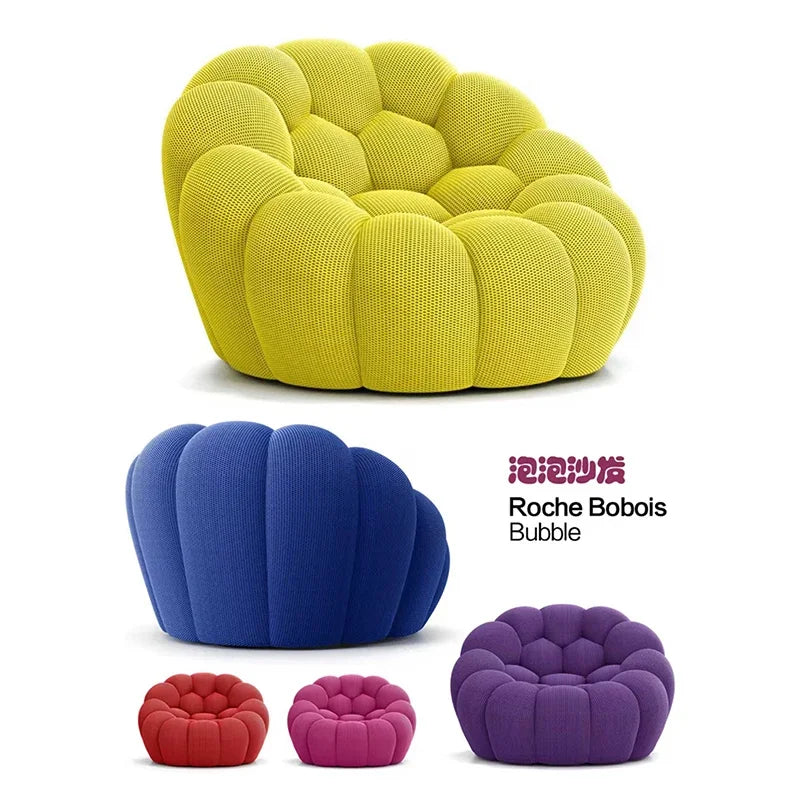 Italian minimalist Rochburg Internet celebrity single bubble football pumpkin sofa designer creative curved sofa
