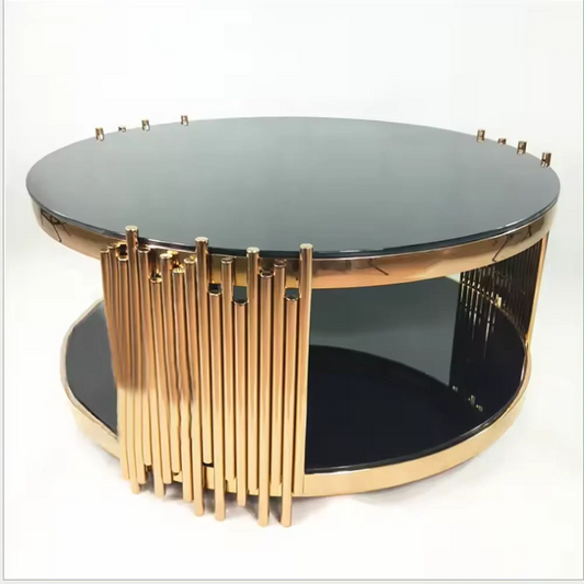 Classic design stainless steel table sets indoor furniture hotel use coffee table