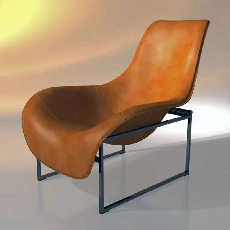 Creative online celebrity design FRP Matt duck tongue chair lazy leisure special-shaped spoon nest leather chair art sofa