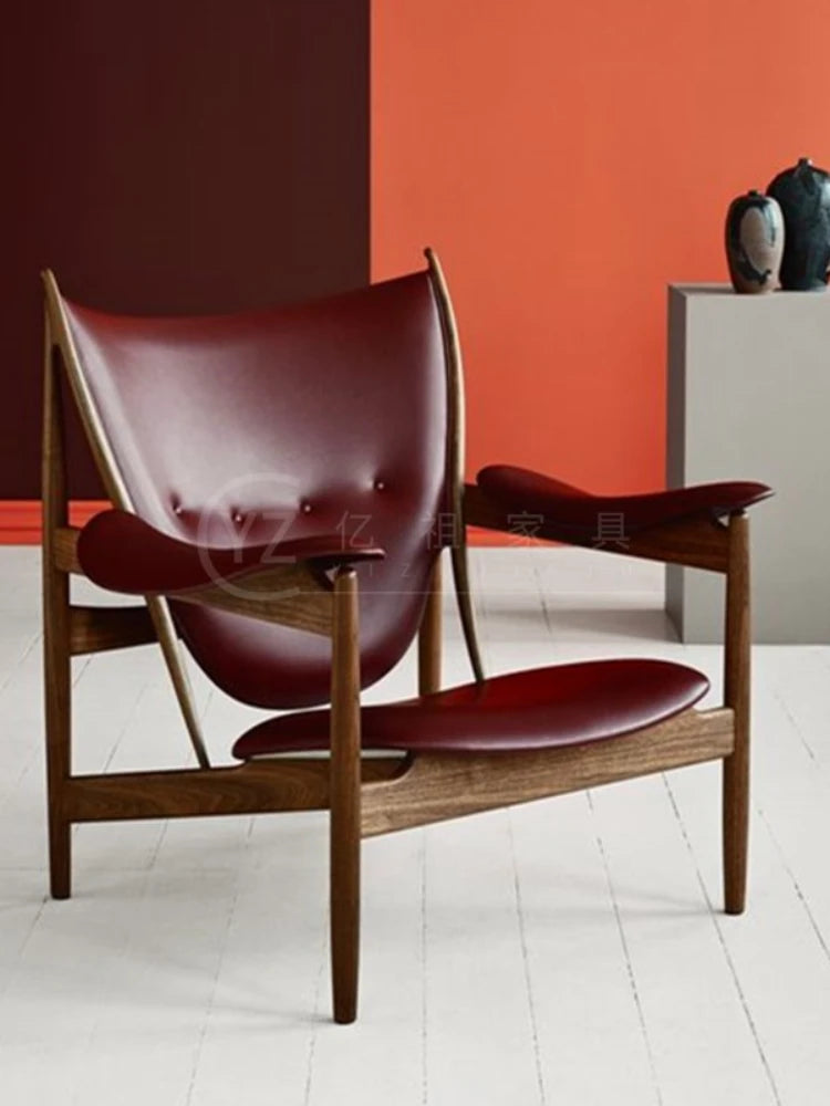 XK Style Light Luxury Solid Wood Chief Chair Designer Creative Leather Art Leisure  Negotiation