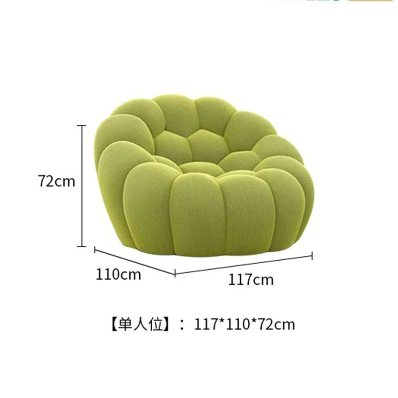 Italian minimalist Rochburg Internet celebrity single bubble football pumpkin sofa designer creative curved sofa