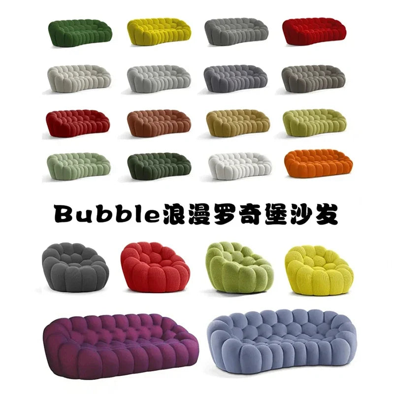 Italian minimalist Rochburg Internet celebrity single bubble football pumpkin sofa designer creative curved sofa