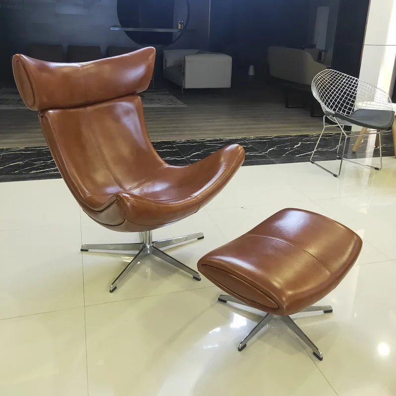 U-BEST Nordic Luxury Imola Modern Relaxing Recliner Leisure Living Room Fiberglass Lounge Sofa Chair Fabric Accent Chair Set