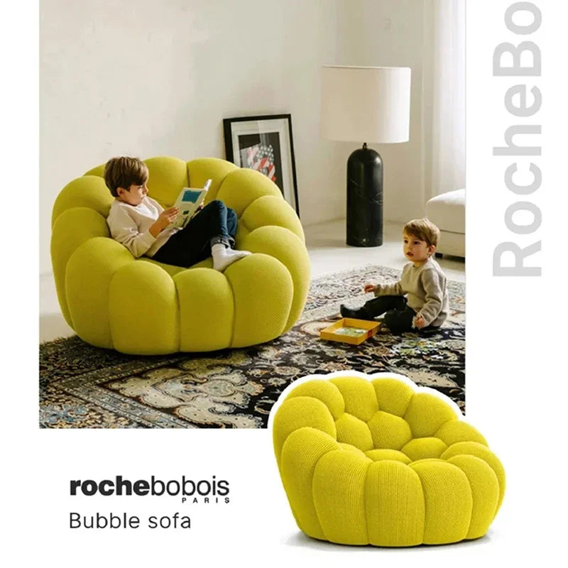 Italian minimalist Rochburg Internet celebrity single bubble football pumpkin sofa designer creative curved sofa