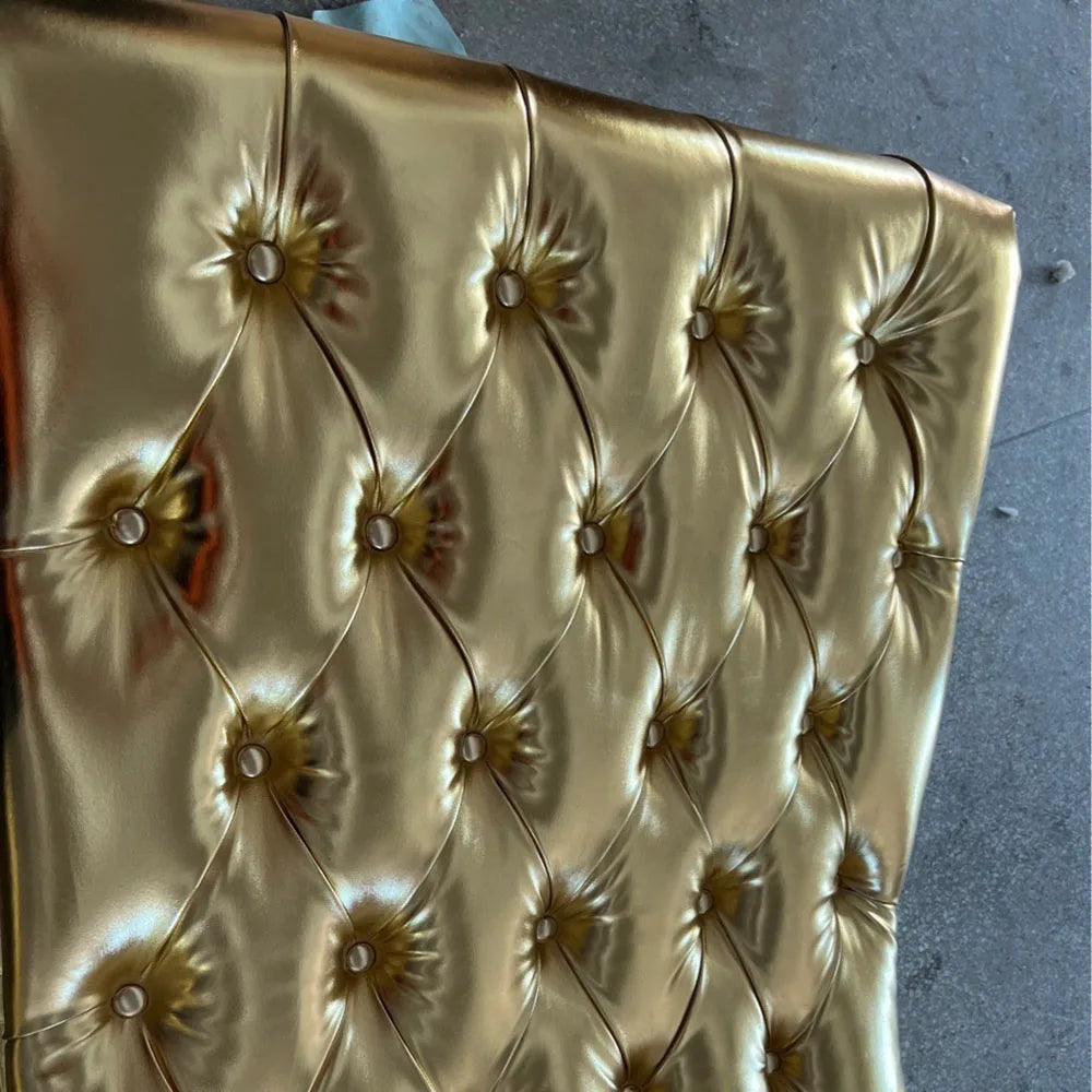 New Design Modern Luxury Golden PU Leather Sofa Set For Home Hotel Living Room Leisure Salon Sofa Furniture