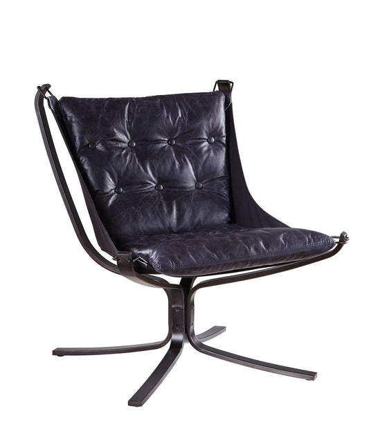 Carney Accent Chair, Vintage Blue Top Grain Leather 59832